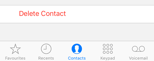 Remove a contact from your iPhone