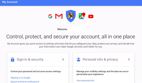 Remove Google Account via Quit Google Services