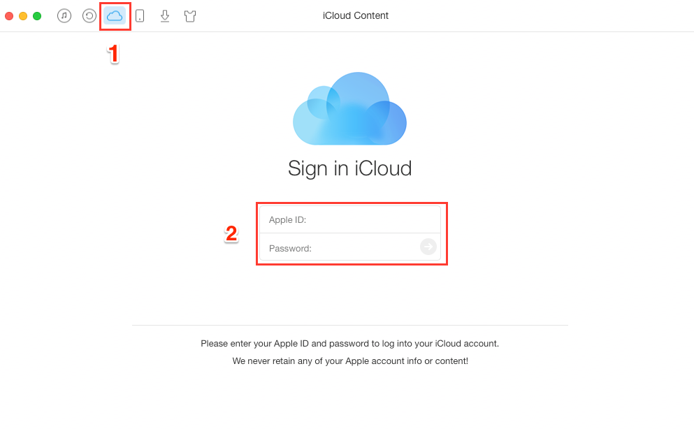 How to Remove Pictures from iCloud with AnyTrans - Step 1
