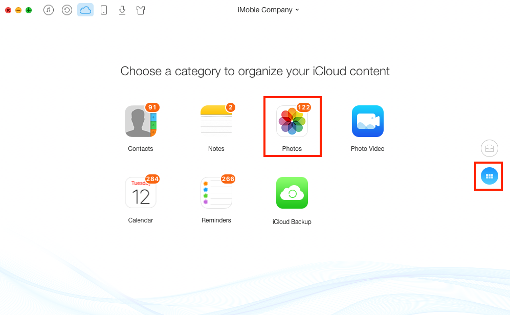 How to Remove Pictures from iCloud with AnyTrans - Step 2