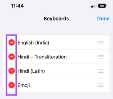 Remove Keyboard in iPhone