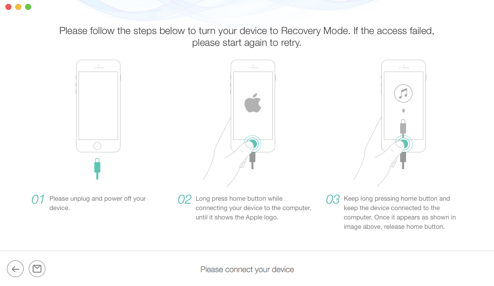 Enable Disabled iPhone via PhoneRescue for iOS - Step 2