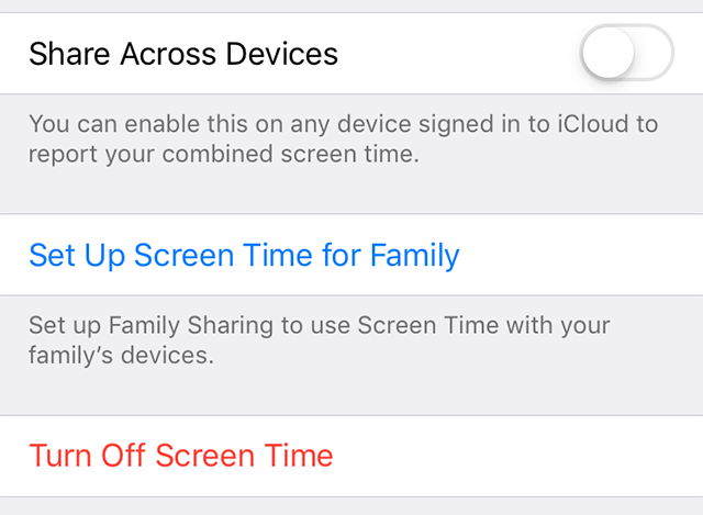 Disable Screen Time on iPhone
