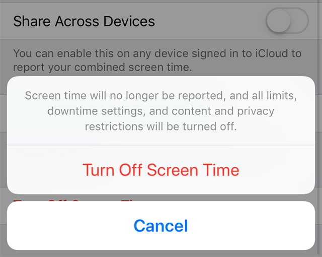 Accept the Turn off Prompt