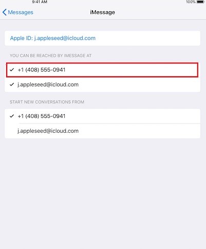 How to Remove Phone Number from iMessage on iPad - Step 3