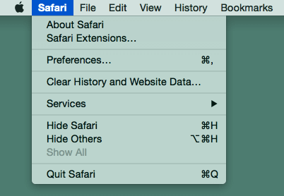 Remove Safari Extensions from Safari Browser – Step 1