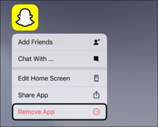 Remove Snapchat from iPhone