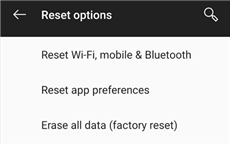 Reset the Android Device to Factory Settings