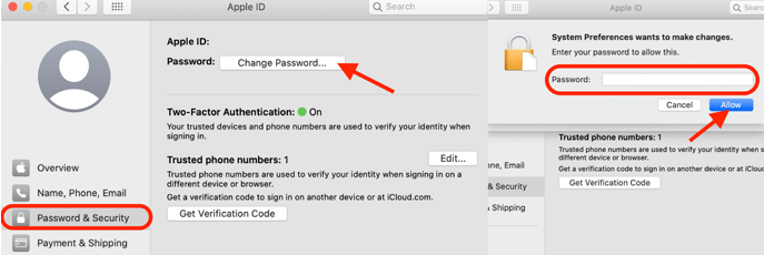 Reset the Apple ID Password on Mac