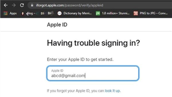 Reset the Apple ID via iforgot Web