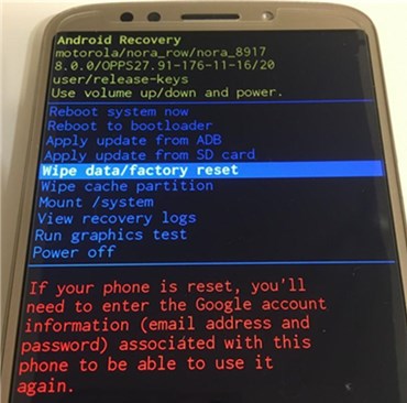 Moto G4: How to do a Factory Reset 