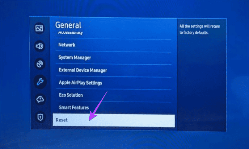 Reset Smart TV