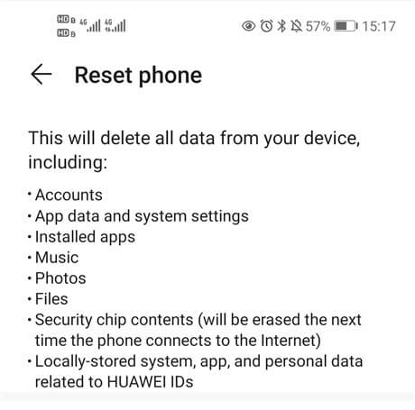 Reset the Phone to the Factory Settings