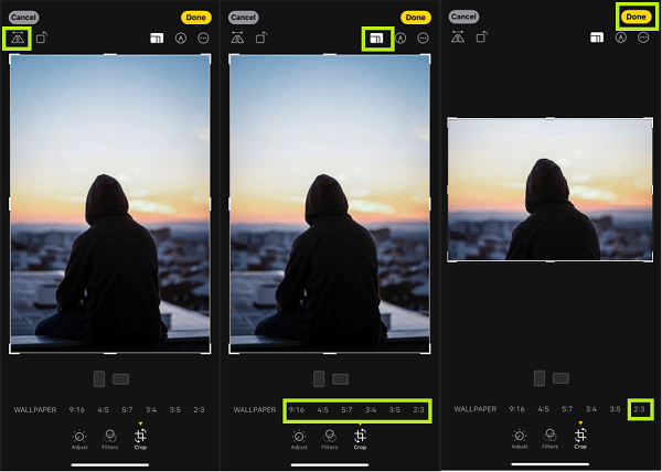 Resizing an image using aspect ratio