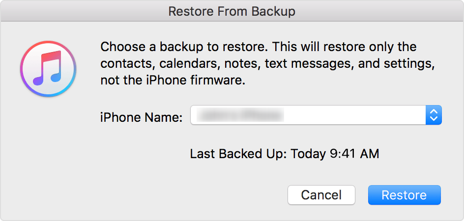 How to Restore iPhone Apps from iTunes Backup - Step 3