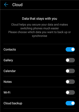 Sync contacts from cloud
