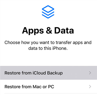 Restore an iCloud Backup on iOS