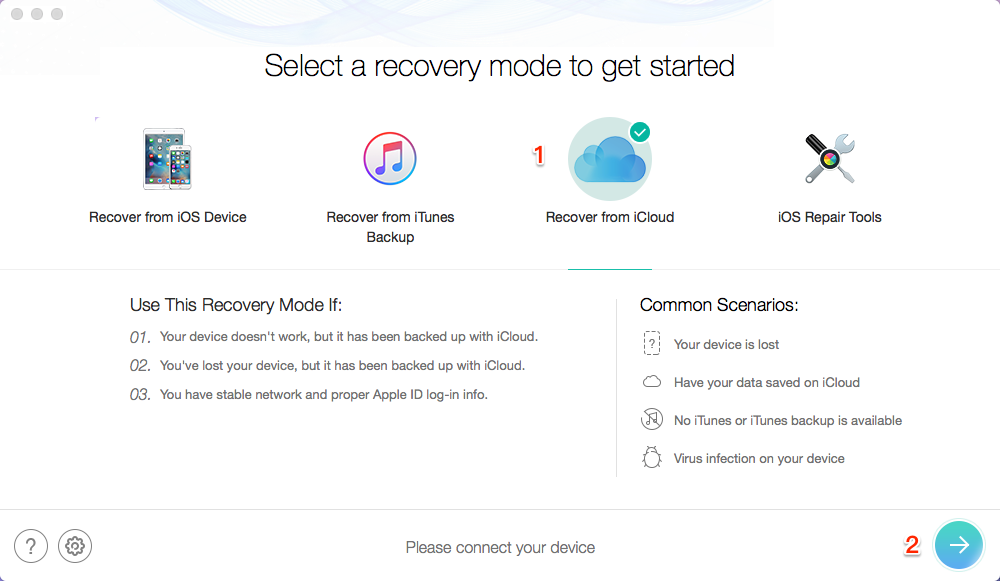 How to Restore iPhone from iCloud Backup without Erasing – Step 1