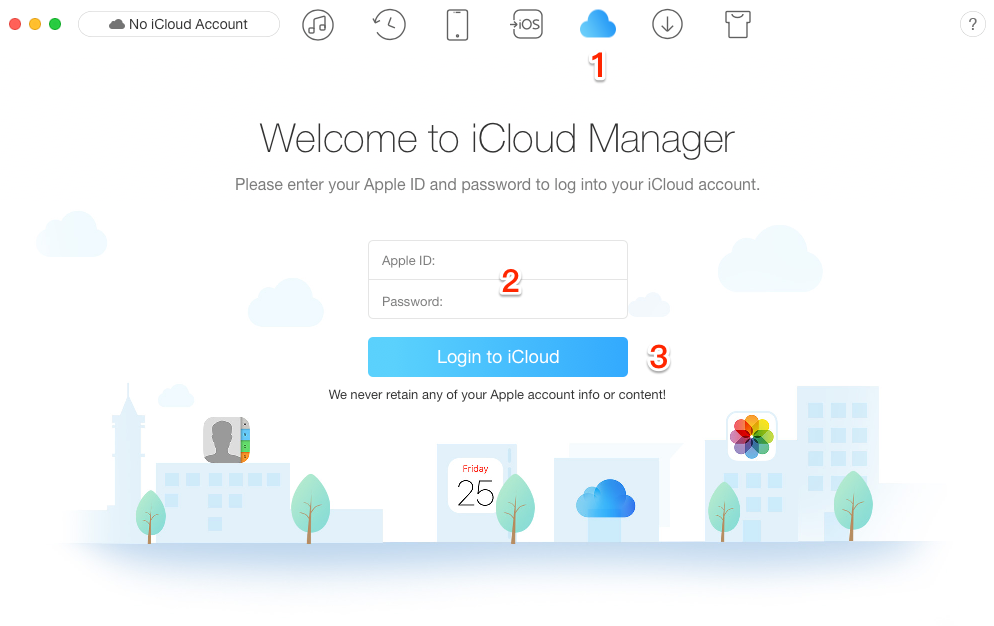 How to Transfer Data from iCloud Backup – Step 1