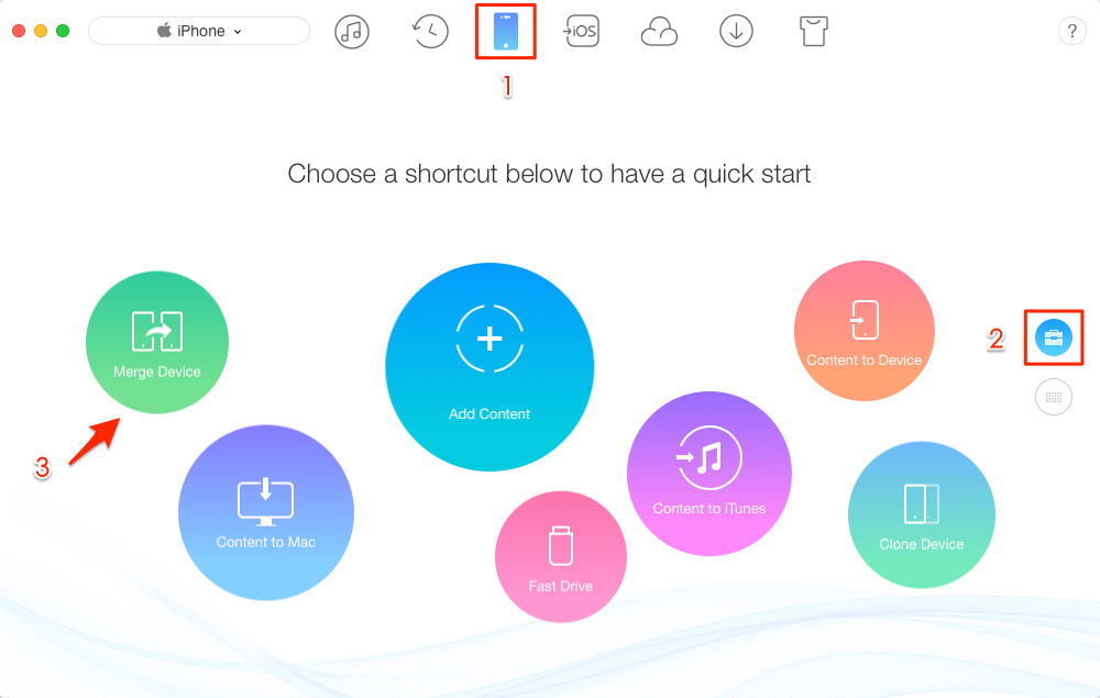 How to Restore Messages on New iPhone via AnyTrans – Step 1
