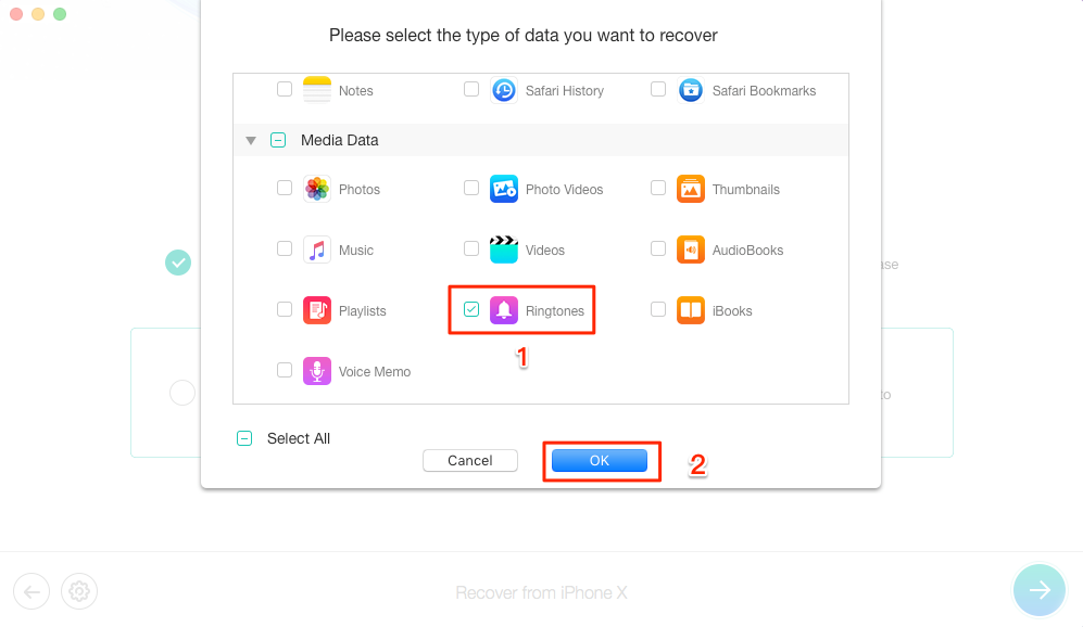 How to Restore Ringtones on iPhone in 1 Click – Step 2