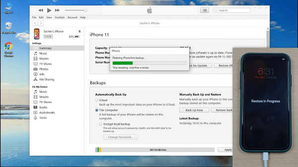 Restoring iPhone from Backup