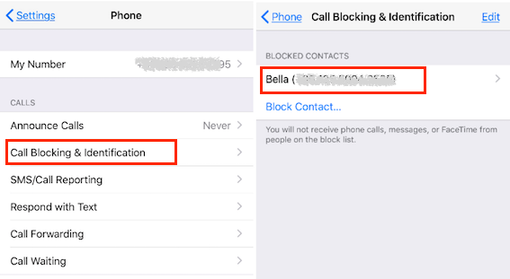 do messages disappear when you block someone on iphone