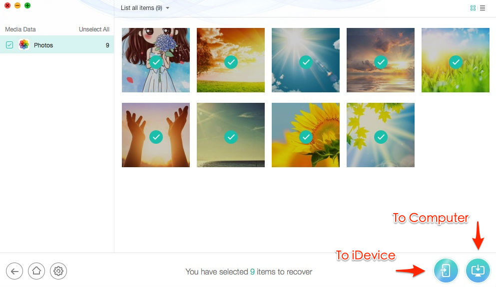 How to Retrieve Deleted Photos from iPad Air/Air 2 and iPad mini – Step 3