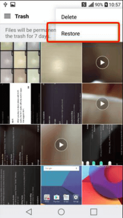 Retrieve Deleted Photos from LG Phone Trash Album