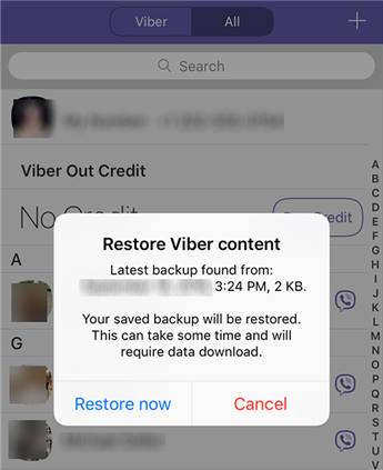 retrieve old viber messages