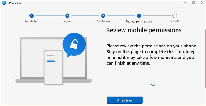 Review Mobile Permissions on Phone Link