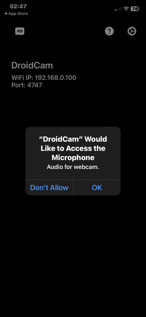 Run DroidCam on Your iPhone