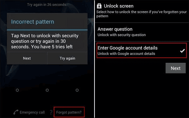 Samsung S6 Forgot Pattern