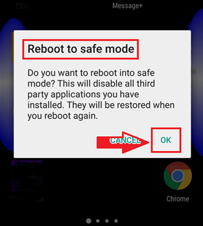 Boot the device in Safe Mode