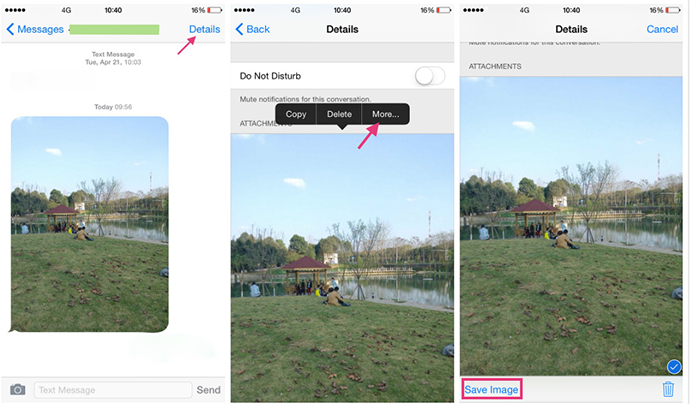 How to Save Multiple Pictures or Videos with Messages App