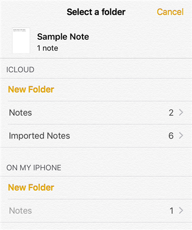Move Notes from iPhone to iCloud