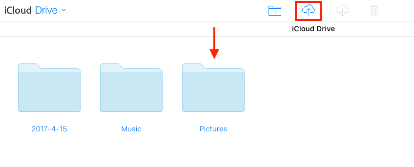 How to Save Photos to iCloud Drive on Web – Step 2