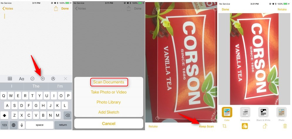 How to Scan Documents in iOS 11 with iPhone iPad Notes App