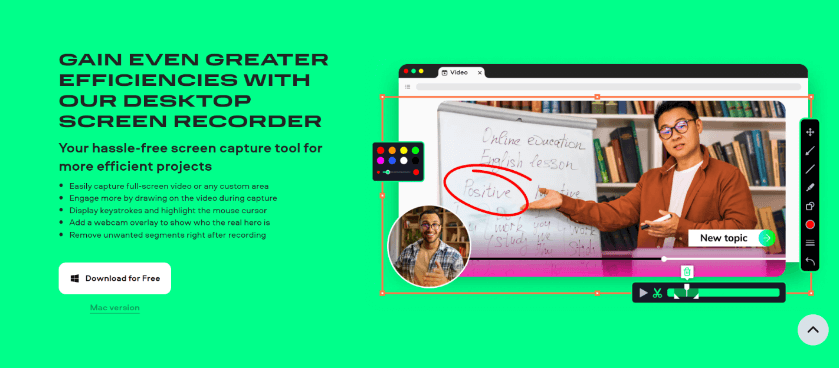 Screen Capture Website Interface