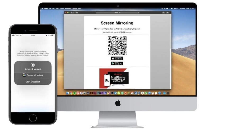 Screen Mirroring App Sharing Android Screen to Mac