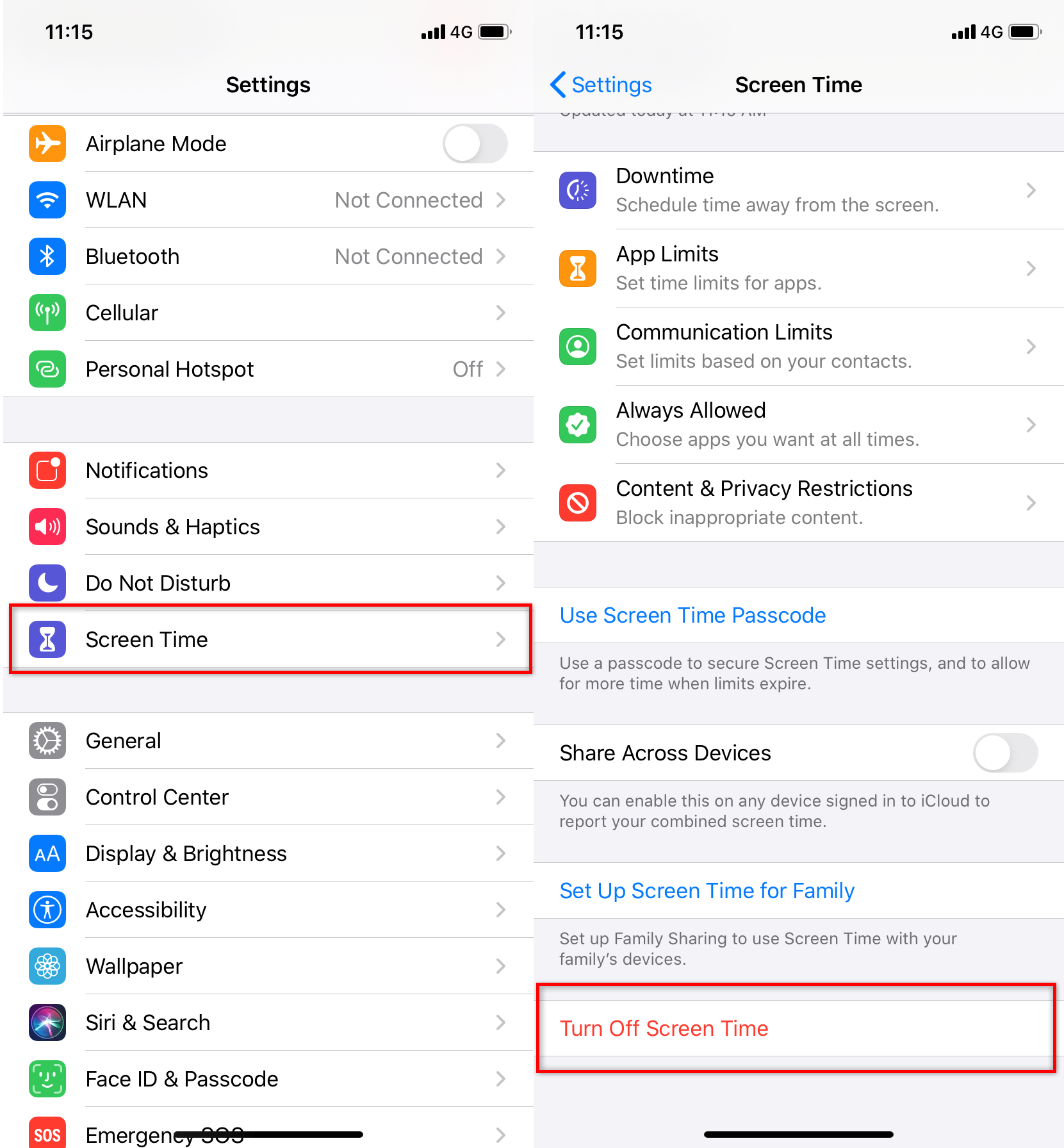 How to Turn Off Screen Time on iPhone/iPad