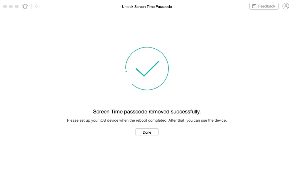 Successfully Remove Screen Time Passcode via AnyUnlock