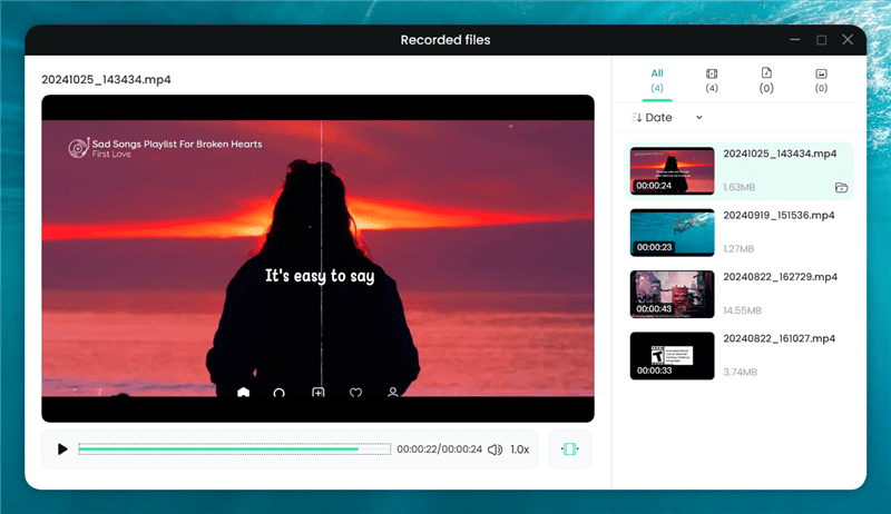 Preview and Export Recorded Videos Screenify