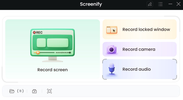 Choose Record Audio Mode