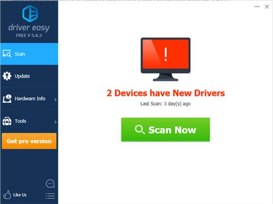 Run Driver Easy and Scan Now