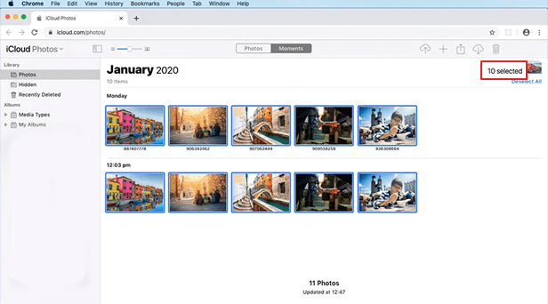 Select All Photos on Mac