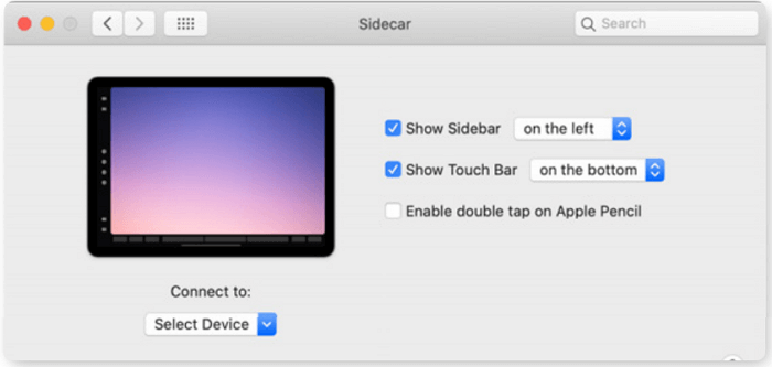 Select Device to Use iPad as Second Monitor