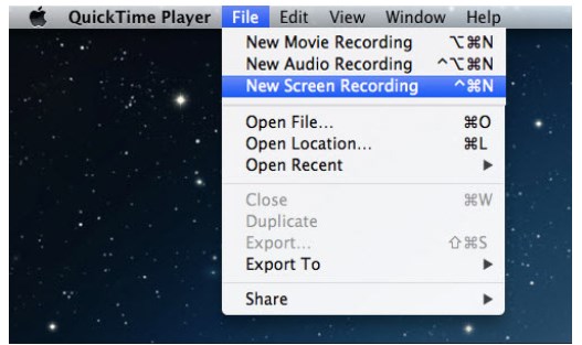 select “New Recording”