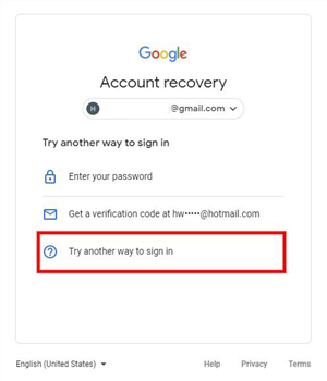 email id password recovery without phone number