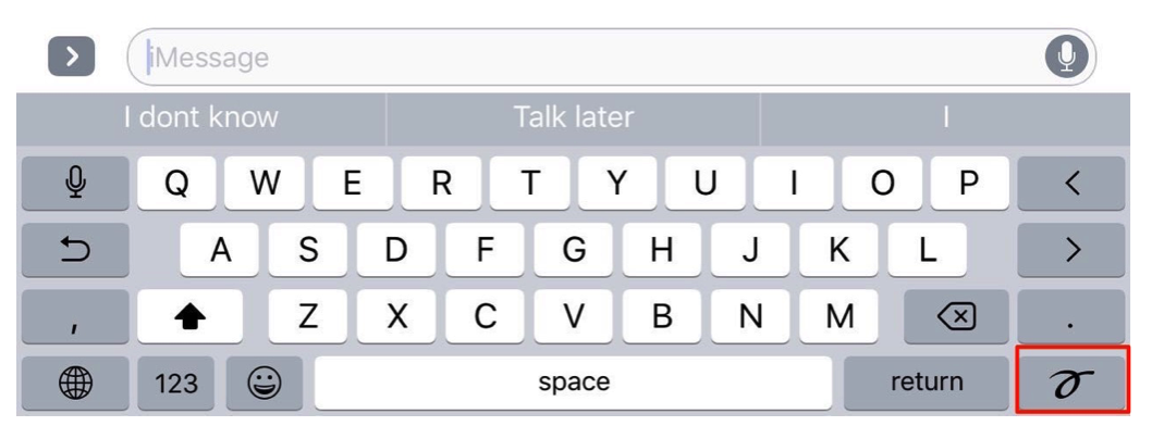 How to Write Handwritten Messages in iOS 10 – Step 2